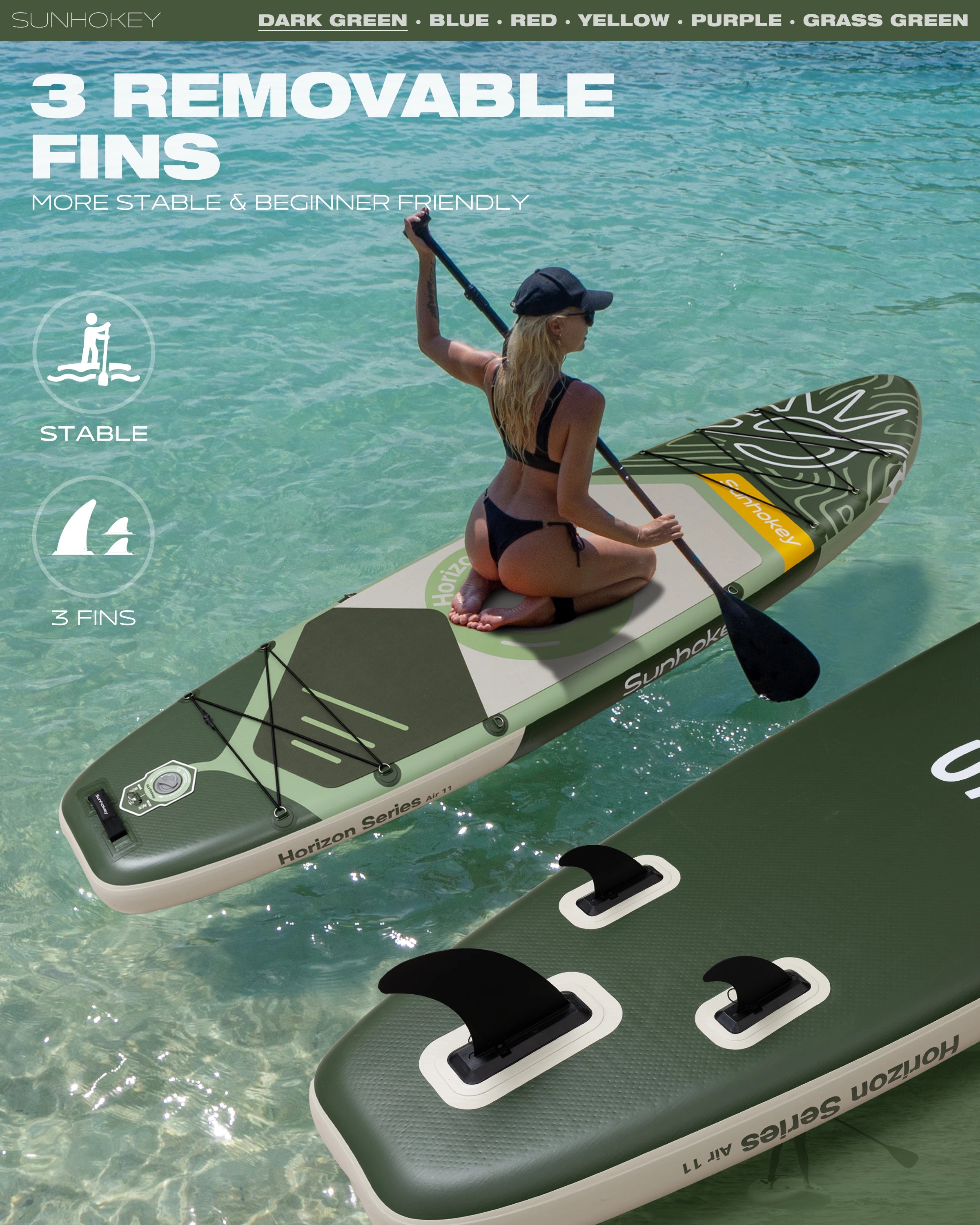 Overseas Spot Goods Paddle Board New Arrival 11'x34''x6" Stand up Paddle Board Hot Welding Seam Inflatable sup Paddle Board