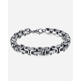 Men's Fashion Street Style Titanium Steel Bracelet Geometric Stainless Steel Jewelry Chain Handmade Hip Hop Style