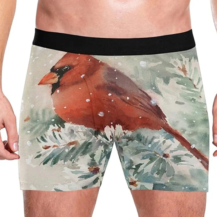 New Pattern Calrify Men's Underwear Animals Custom for Adult Digital Print Boxer Briefs XS-3XL Short Briefs With Ball Pouch