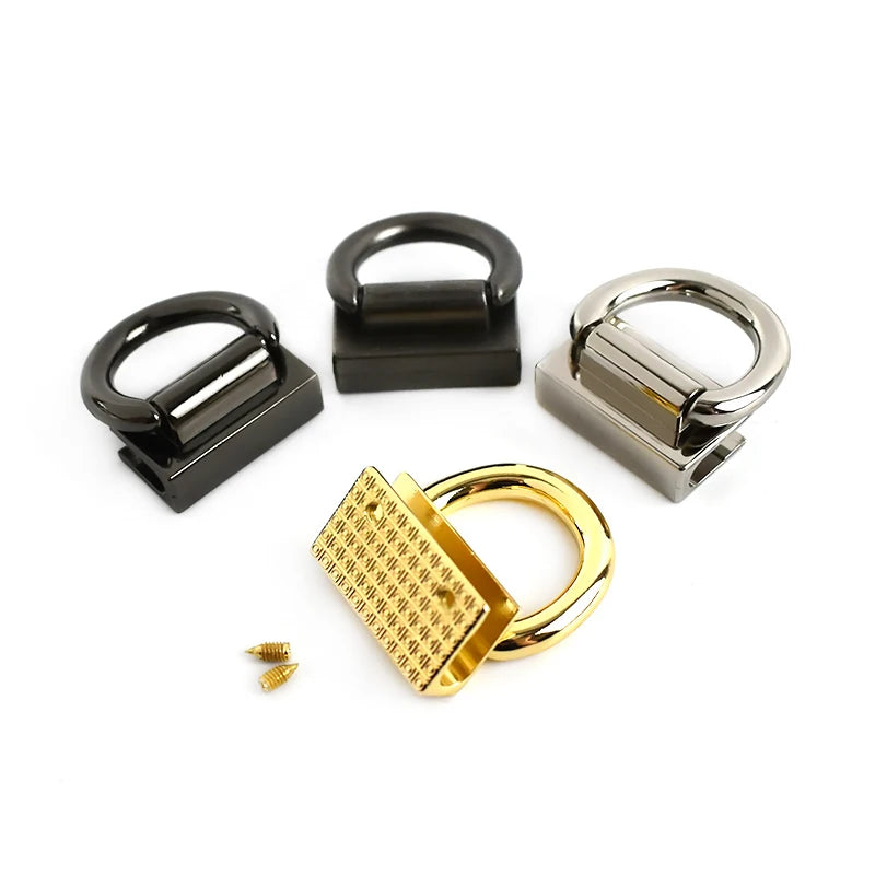 Meetee BD274 Bag Clip Buckle Luggage Accessories Bag Strap Link Side Ring Tail with Screw Handbag Hanging Ring Hook Buckles