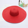 Wholesale Summer Women's Floppy Paper Straw Hat Custom Logo Big Brim Foldable Beach Hat Plain Pattern for Travelers