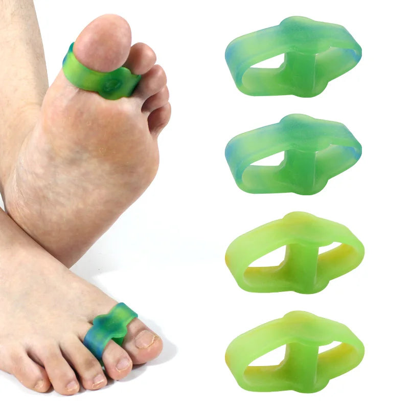 Soft Gel Bunion Corrector Elasticity Toe Spacer Hammer Toe Straightener with 2 Loops