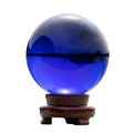 Custom Large Solid Blue Glass Crystal Sphere Ball Gemstone Solid Blue Color Handmade Crystal Crafts