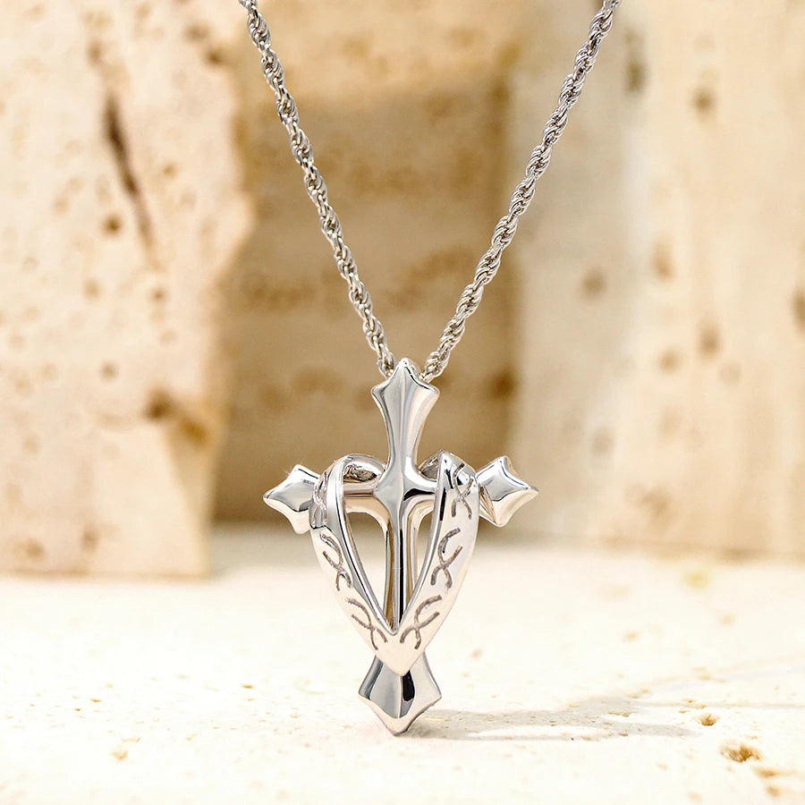 Wholesale Christian Jesus Cross Pendant Fashion Jewelry Wholesale Women Accessories Sterling Silver Custom Jewelry