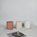 Custom LOGO Engraved White Porcelain Wholesale Gift Custom 12oz Ceramic Matte Frosted Candle Jars for Candle Making