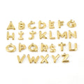 Simple Designed Jewelry Stainless Steel 26 Capital Letter Charm Necklace A-Z Alphabet Hollow Natural Shell Snake Chain Necklace