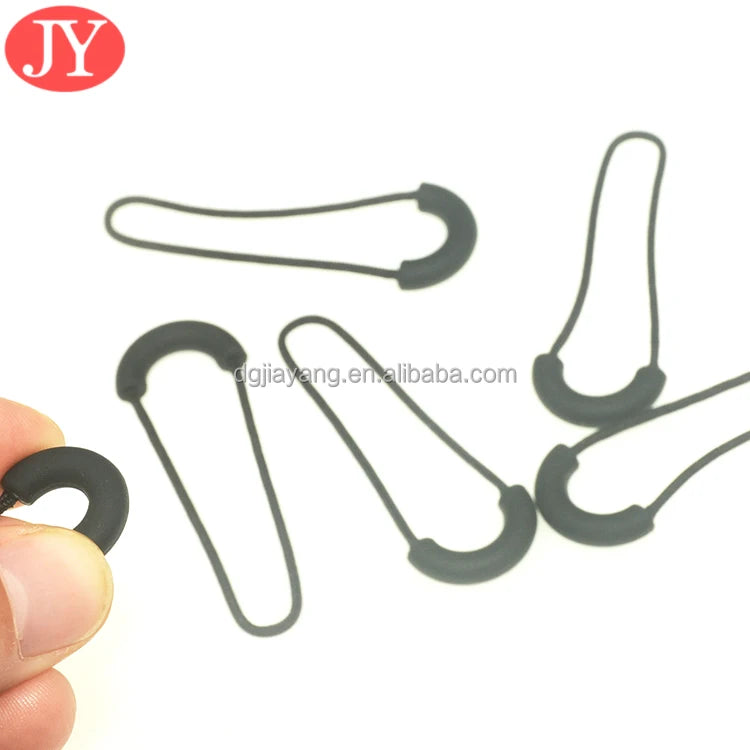 2mm Polyester Rope With Silicone Zipper Pull  Paracord  Zipper Charms Bag Custom logo on Zipper Puller Head