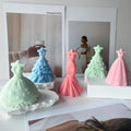 DIY Handmade Candle Mold 3D Women Skirt Bridal Wedding Dress Fragrance Silicone Candle Mold