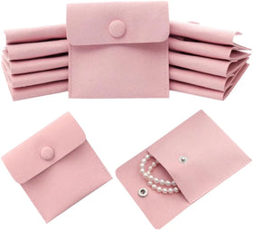 Custom Logo Printed Blue Pink Velvet Jewelry Pouch Multi-Function Cheap Price Packaging for Necklaces Watches Rings
