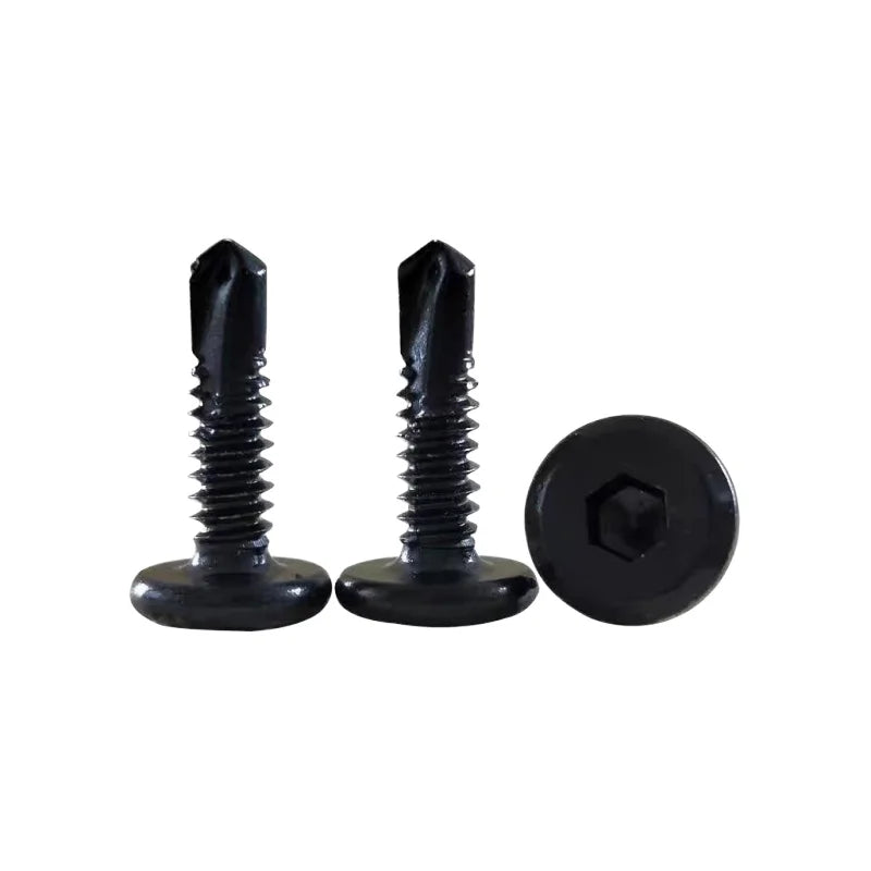 #8 M3.5 DIN Standard Carbon Steel Self Tapping Screws for Metal Black Finish Metric & Inch Sizes for Building