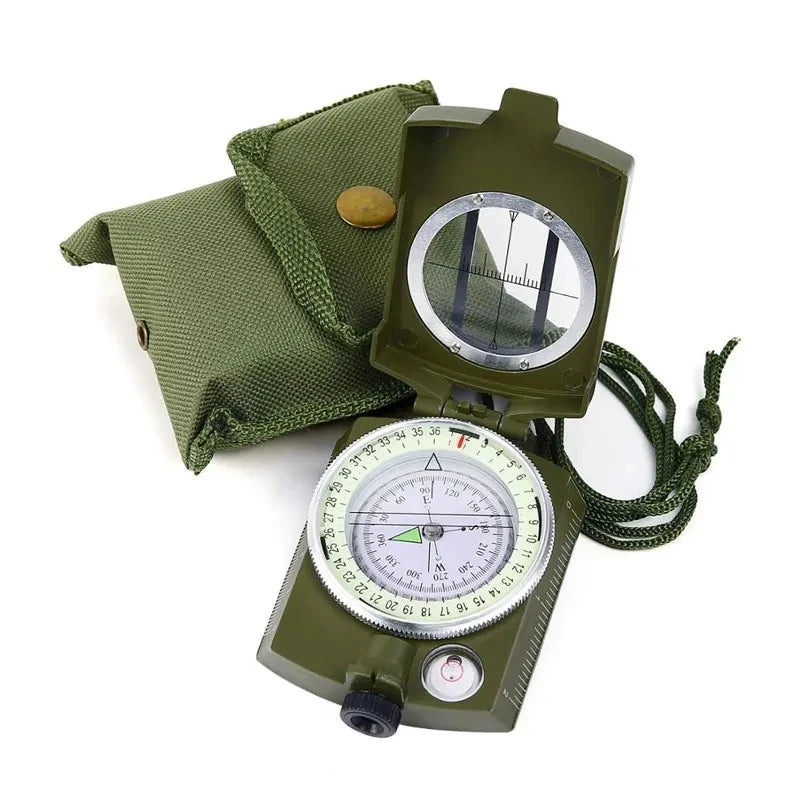 Multifunctional Lensatic Compass Tactical Compass and Waterproof Metal Sighting Navigation Compasses for Hiking