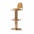 Modern Luxury Gold Bar Stool Leather and Metal Frame High Chair for Home Hotel Restaurant Cafe Dining School Application