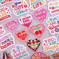 Wholesale Custom Pink Heart Cute Embroidery Iron on Patches Courage Love Fusible Patch for Hats/T-shirt/ Girls/Clothes