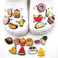 FASTLACES DDX-XK24 Cartoon Food Flower Removable Soft Glue PVC Shoe Buckle Charm Customized Charms