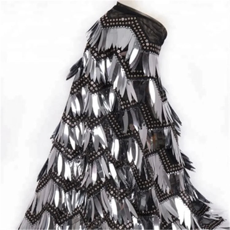 Sequin Lace Fabric for Women Dress Table Cloth Decoration/Upholstery Sequin Mesh Fabric Wholesale Wedding Wall Background