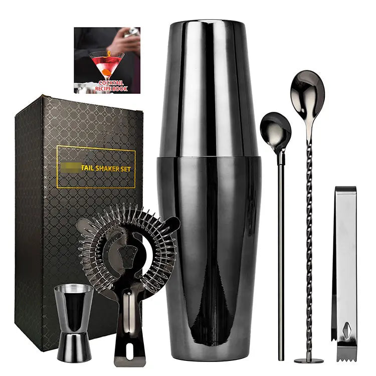 Orion Direct Factory Custom 6pcs Stainless Steel Eco-Friendly Durable 750ml Boston Cocktail Shaker Set Mixology Bartender Kit