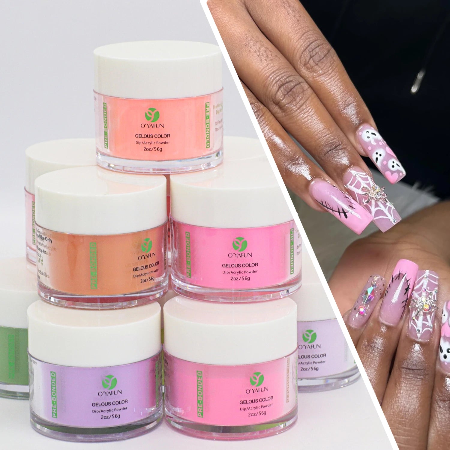 OYAFUN Acrylic Powder Top Quality Long-Lasting Acrylic Nail Acrylic Powder High Ductility Long-Lasting Nail Acrylic Powder