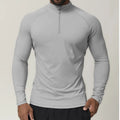 Trail Running Mens Quarter Zip Polo Quarter Zipquarter Zip Sweater Reflective Finishes Long Sleeve T Shirt