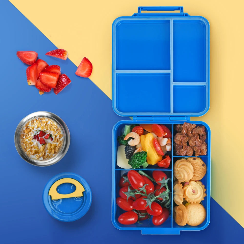 Aohea Portable New Design Plastic Thermal School Children Microwave Leak Proof Tiffin Kids Bento Lunch Boxes