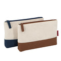 Eco Friendly Reusable Premium Patchwork Color Assorted Colors Cotton Canvas Travel Toiletry Women's Makeup Cosmetic Bag