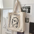 Custom Printed Organic Cotton Canvas Tote Bag Eco-Friendly Reusable Shopping Shoulder Bag with Outside Pocket for Daily Use