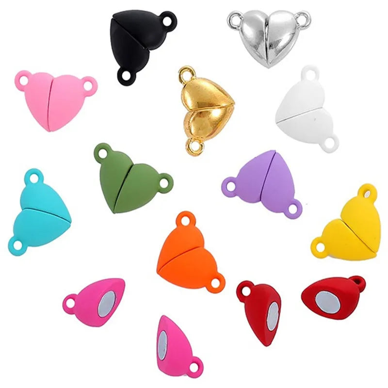 G1874 Alloy Fashion Accessories Colored Metal Magnets Pendant Button Circle Love Heart Charms Magnetic for Jewelry Making