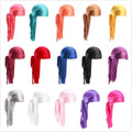 High Quality Colorful Factory Price Durags Durag Men Women Satin Silky Durags Plain Unisex Headwrap Silk Satin Doo Rag
