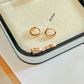 Wholesale Fine Jewelry 14k Real Gold Daily Wear Designs Safety Pin Letters Name Customised Earrings With Rings
