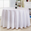 Wholesale Hotel Circular Tablecloth Simple High-end Jacquard Dining Table Cloth Wedding Banquet Western Restaurant Tablecloth