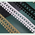 Reasonable Price White Guipure Lace Fabric 2.5cm Hollowed Out Embroidery Decoration Lace Trimmed Polyester Fabric for Garments