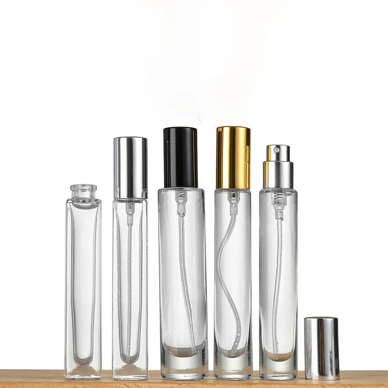 Mini Sample 10ml Perfume Decant  Cylider Perfume Glass Bottle Round Parfum Decants