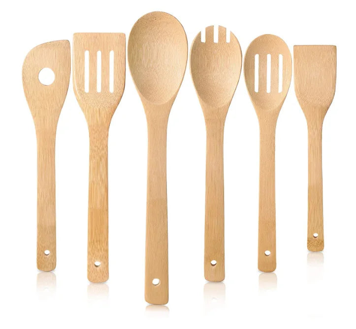 5-Piece Eco-Friendly Bamboo Cooking Tool Set with Spatula and Kitchen Utensils