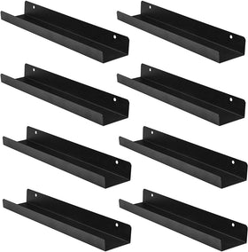 8 Pack Metal Black Vinyl Records Holder Shelf Record Wall Mount Display Rack