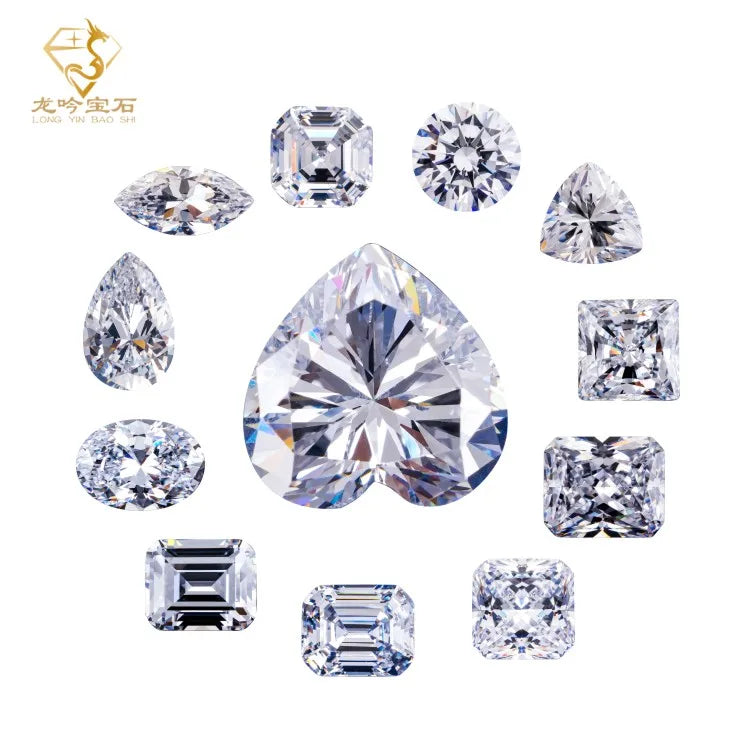 Wholesale Price High Quality 5A Loose Cubic Zirconia 3-10mm White Color Heart Cz Stone Loose Gemstones