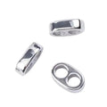 Stainless Steel Slider Beads 2 Hole Bracelet Spacer Bead Multi-Strand Linking Connector for Leather Cord Bracelets Making