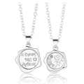 2pcs/Set Fashion Couple Necklace Puzzle Chokers Lover Charm Collars Valentine's Day Gift Hollow Letter Necklace for Women