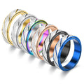 DAIHE Fashion Jewelry Stainless Steel Spinner Matte Frosted Spinning Fidget Rings Anxiety Rotating Ring