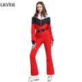 Outdoors Warm Windproof Waist-slimming Jumpsuits Women Snowboard Jacket Women's Snow Pants and Jacket Waterproof Ski Outfit Set
