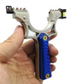 The New Screaming Level Fiber Optic Flat Leather Slingshot Alloy Clip Leather Fast Pressure Outdoor Precision Slingshot