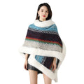 QL New Fashion Shawl Like Fox Fur Big Cloak Autumn and Winter Thickened Shawl Wholesale Shawl Ruana