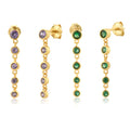 Daidan 925 Silver Earrings Gold Plated Silver Stud Earring 925 Sterling Chain Drop Trendy Stud Zirconia Earrings