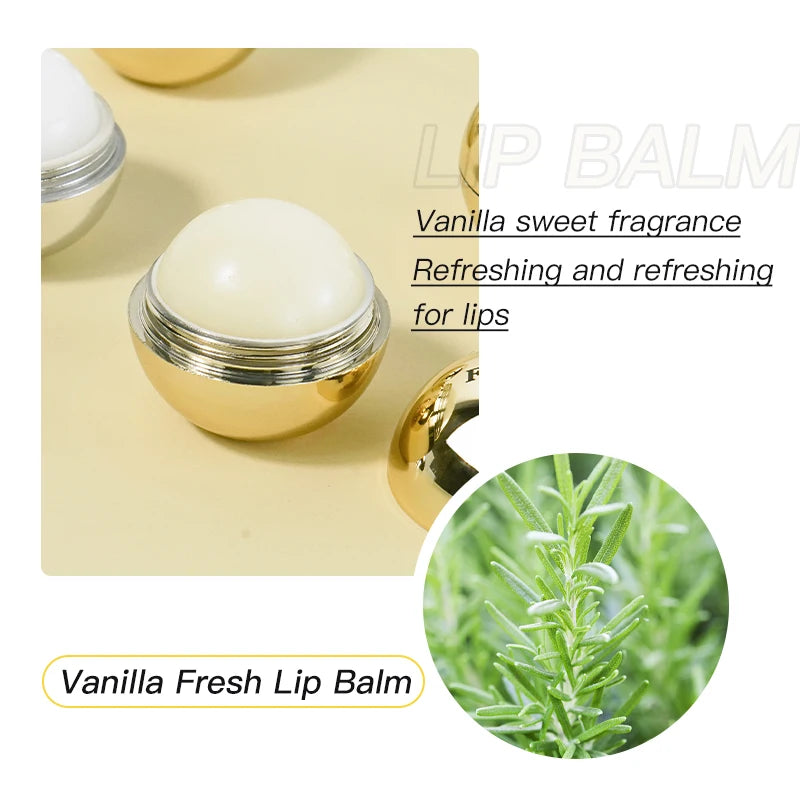 Wholesale Best Lip Miosturizers Beauty Products Korean Skin Care Lip Gloss Golden Shiny Luxury Round Cosmetic Lip Balm Ball