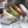 Marble Pattern Exaggerated Acrylic Bangle Retro Irregular Square Bangle