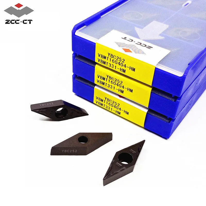 ZCC-CT CNC Lathe Turning Tools VBMT Series Steel Parts Processing Customizable OEM Support-YBC252 Inserts Turning Carbide Insert