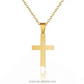 Popular Fashion Cross Necklace Stainless Steel Gold Cross Pendant Necklace