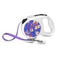 Kingspeed Luxury Automatic Retractable Dog Leash with Lace Decoration Adjustable Colorful Print Nylon Material