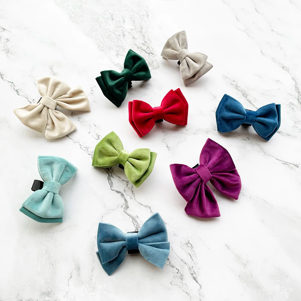 Wholesale Nice Design Christmas Lovely Pet Cat Dog Hair Bows Birthday Gift Removable Sailor Bow Tie