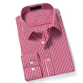 Custom Anti-shrink Men Formal Cotton Mens Half Button Checked Shirts