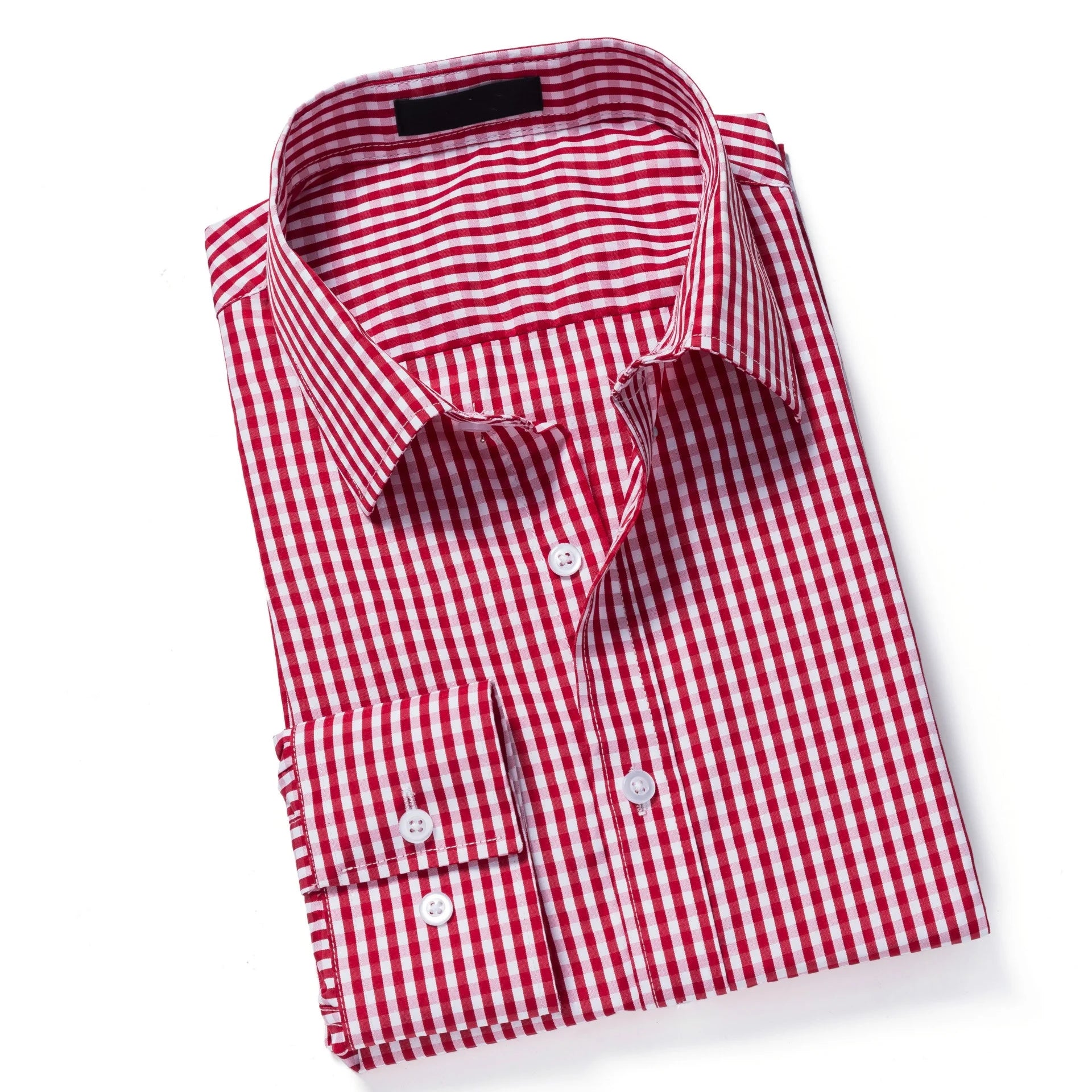 Custom Anti-shrink Men Formal Cotton Mens Half Button Checked Shirts
