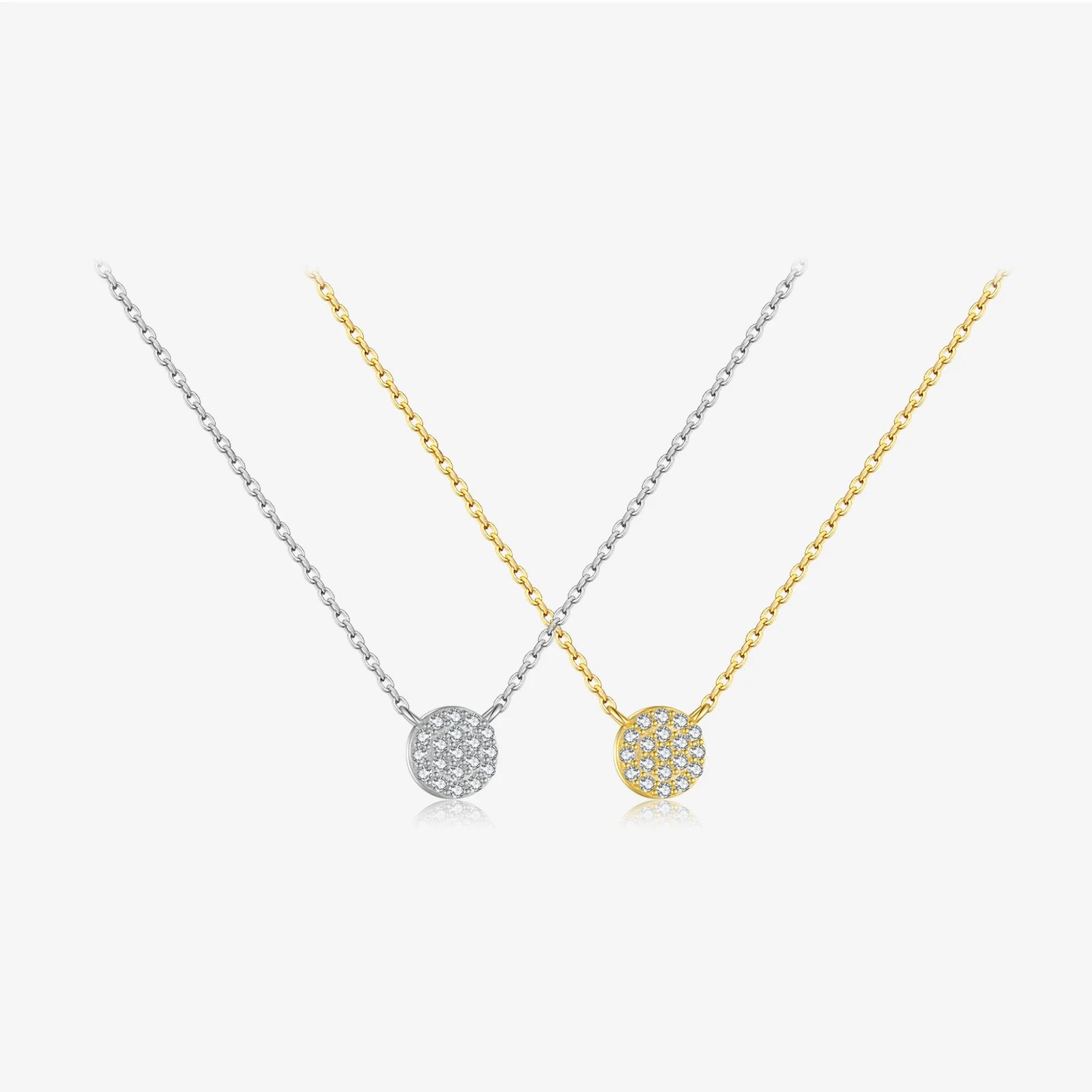 FUAMAY Fine Jewelry 925 Sterling Silver Necklace Half Hollow Ball Necklace With Zircon